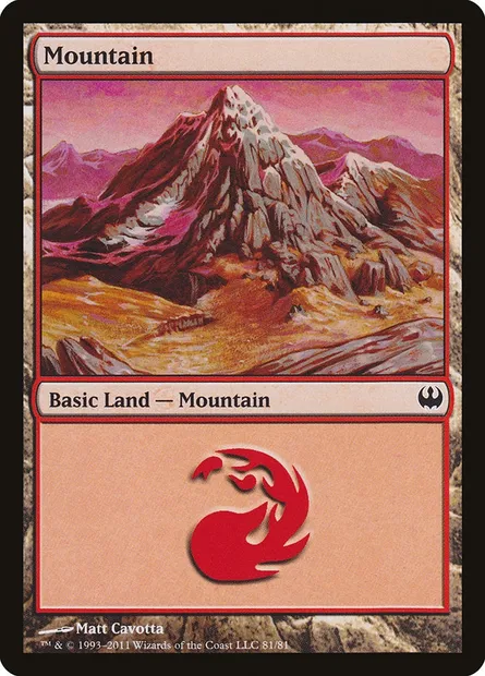 Mountain, Magic card DDG 81 — Duel Decks: Knights vs. Dragons set