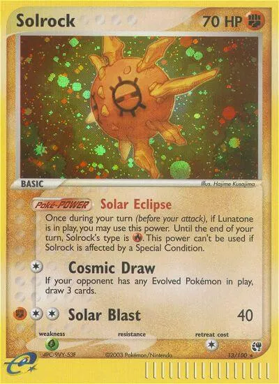 Solrock, Pokémon card SS 13 — Sandstorm set