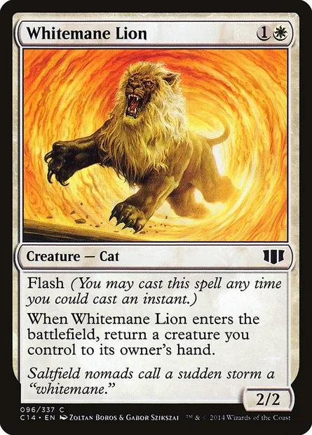 Whitemane Lion, Magic card C14 96 — Commander 2014 set