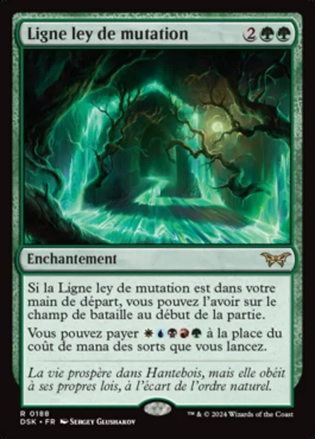 Ligne ley de mutation, carte Magic DSK 188 — extension Duskmourn: House of Horror