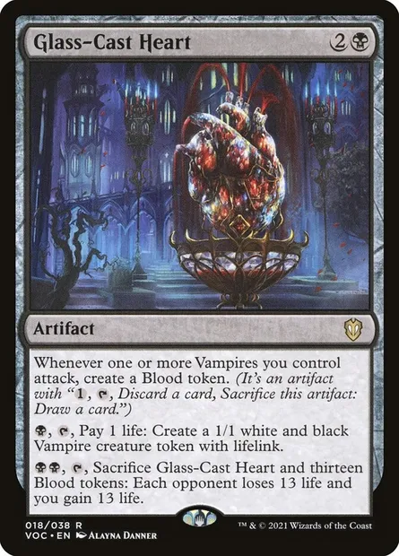 Glass-Cast Heart, Magic card VOC 18 — Crimson Vow Commander set