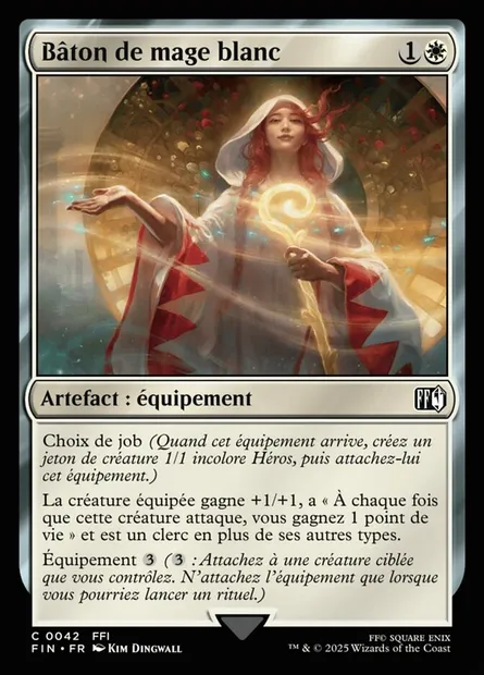 Bâton du mage blanc, carte Magic FIN 42 — extension Final Fantasy