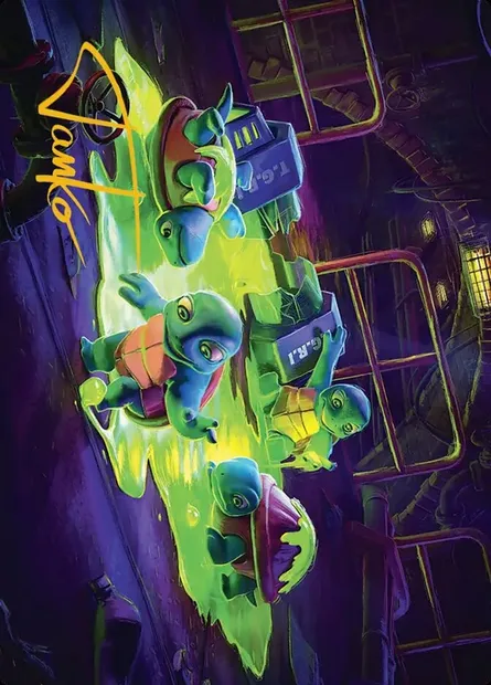 The Ooze // The Ooze, carte Magic ATMT 18 — extension Teenage Mutant Ninja Turtles Art Series
