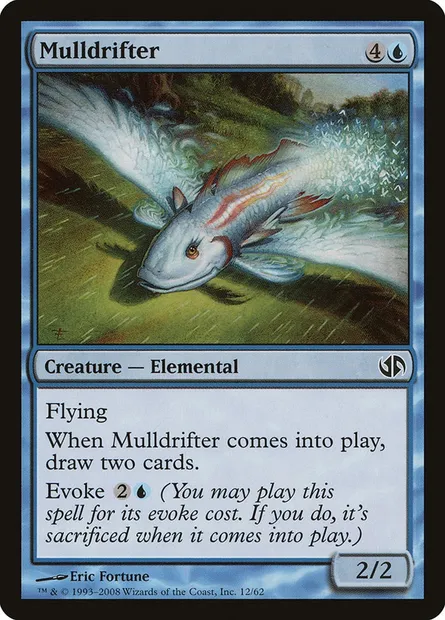 Mulldrifter, Magic card DD2 12 — Duel Decks: Jace vs. Chandra set