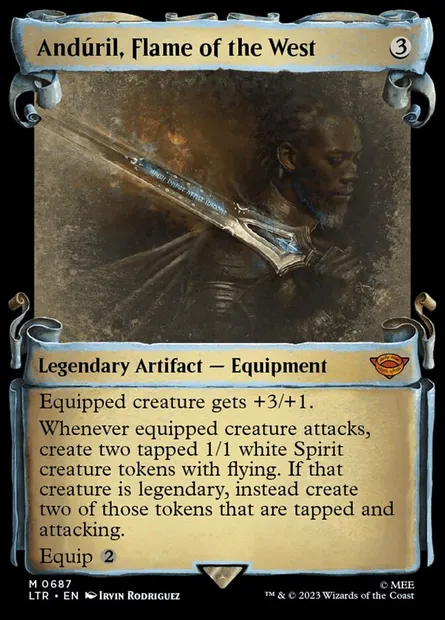 Andúril, Flame of the West, Magic card LTR 687 — The Lord of the Rings: Tales of Middle-earth set