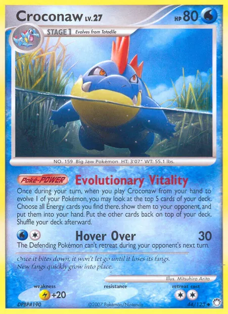 Crocrodil, carte Pokémon MT 44 — extension Trésors Mystérieux