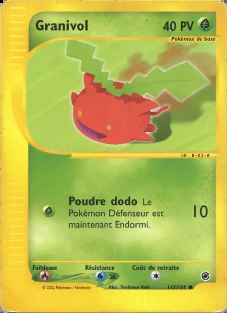 Granivol, carte Pokémon EX 112 — extension Expedition