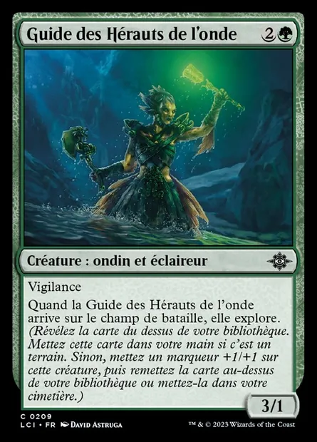 Guide des Hérauts de l'onde, carte Magic LCI 209 — extension The Lost Caverns of Ixalan