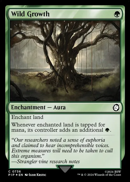 Wild Growth, Magic card PIP 736 — Fallout set