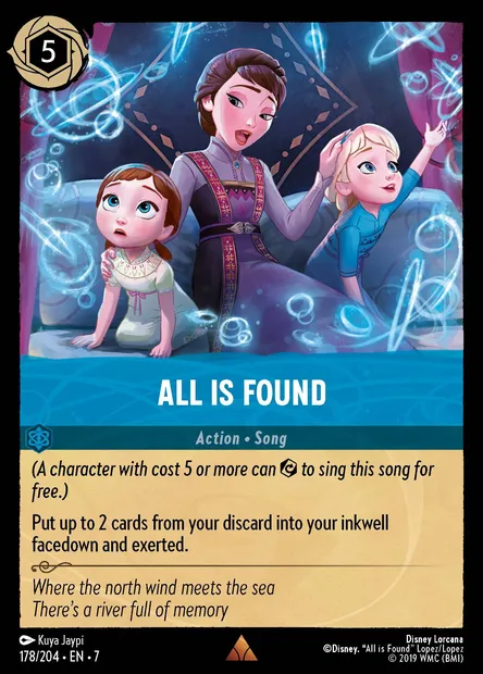 All Is Found, Disney Lorcana card CH7-178 — Archazia's Island set