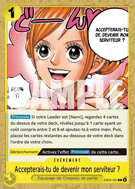 Accepterais-tu de devenir mon serviteur ?, carte One Piece EB03-060 — extension ONE PIECE HEROINES EDITION