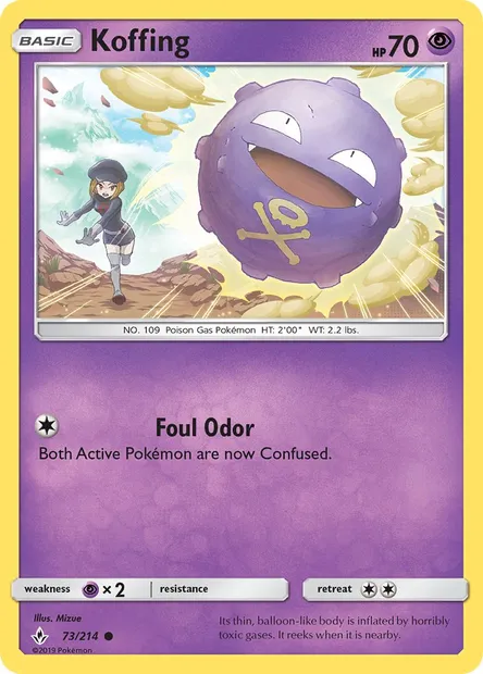 Koffing, Pokémon card UNB 73 — Unbroken Bonds set