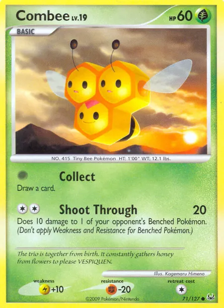 Combee, Pokémon card PL 71 — Platinum set