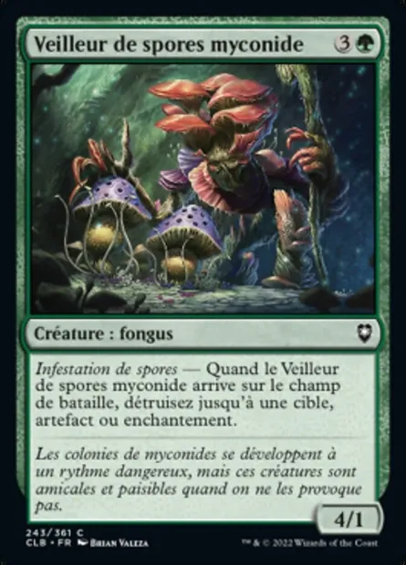 Veilleur de spores myconide, carte Magic CLB 243 — extension Commander Légendes : la bataille de la Porte de Baldur