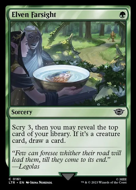 Elven Farsight, Magic card LTR 161 — The Lord of the Rings: Tales of Middle-earth set