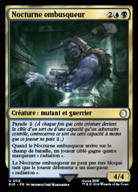Nocturne embusqueur, carte Magic PIP 112 — extension Fallout