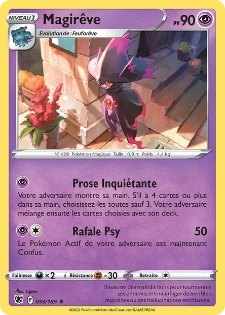 Magirêve, carte Pokémon ASR 059 — extension Astres Radieux