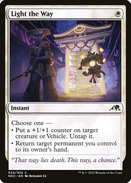 Light the Way, Magic card NEO 24 — Kamigawa: Neon Dynasty set