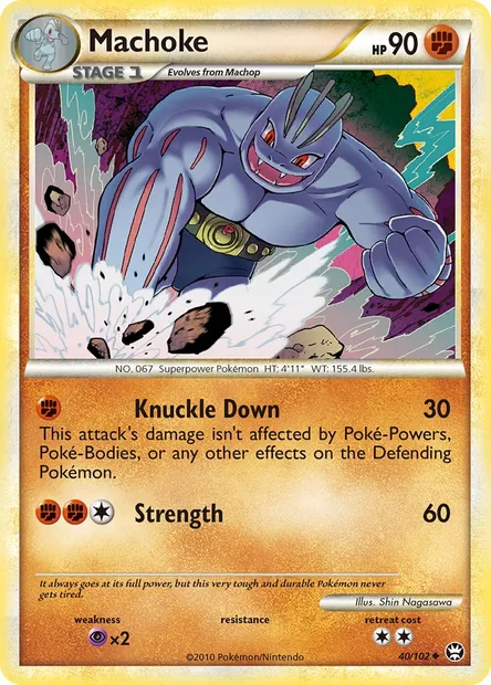 Machoke, Pokémon card TM 40 — Triumphant set