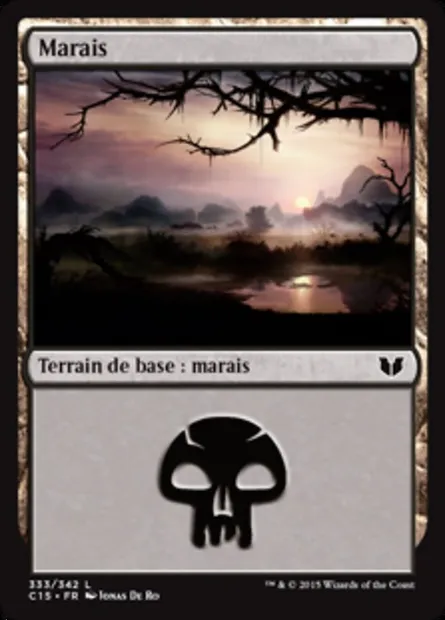 Marais, carte Magic C15 333 — extension Commander 2015