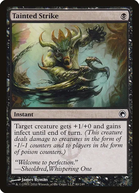 Tainted Strike, Magic card SOM 80 — Scars of Mirrodin set