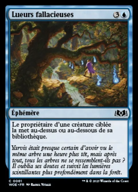 Lueurs fallacieuses, carte Magic WOE 61 — extension Wilds of Eldraine