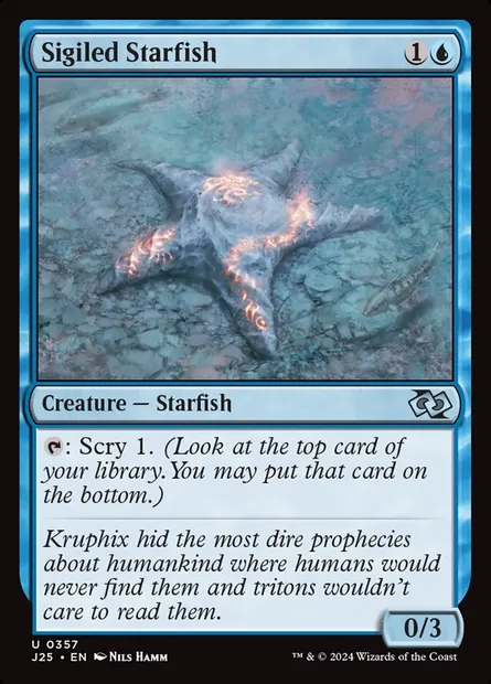 Sigiled Starfish, Magic card J25 357 — Foundations Jumpstart set