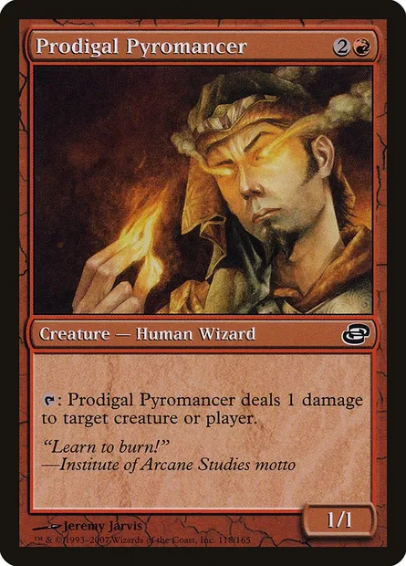 Prodigal Pyromancer, Magic card PLC 118 — Planar Chaos set