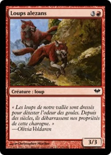 Loups alezans, carte Magic DKA 102 — extension Obscure Ascension