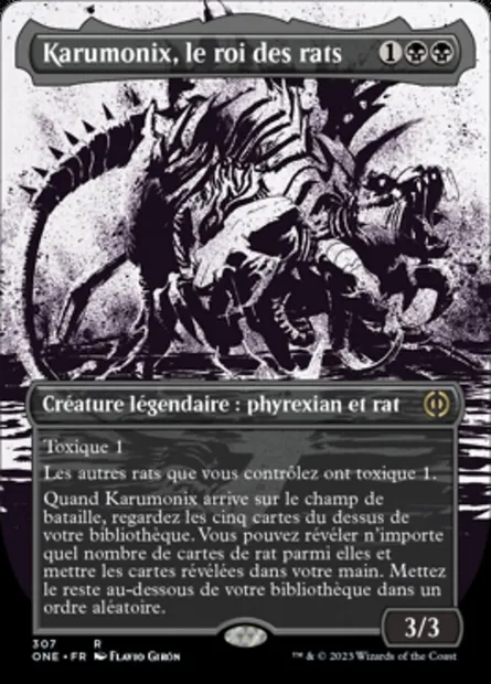 Karumonix, le roi des rats, carte Magic ONE 307 — extension Tous Phyrexians