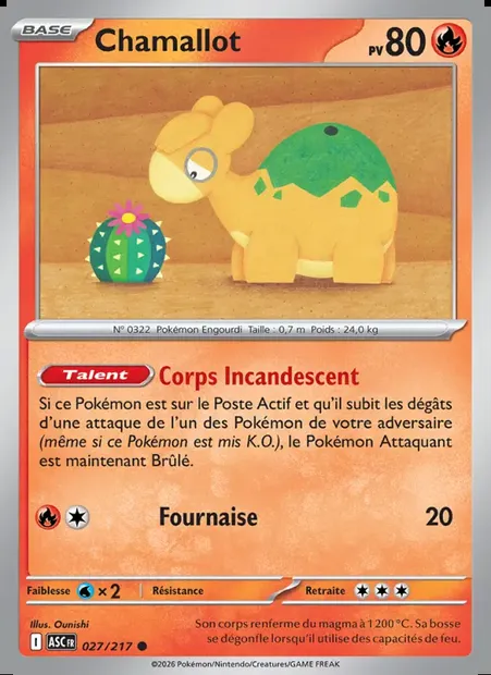 Chamallot, carte Pokémon ASC 027 — extension Héros Transcendants