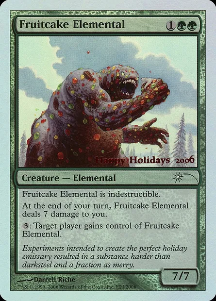 Fruitcake Elemental, Magic card HHO 6 — Happy Holidays set