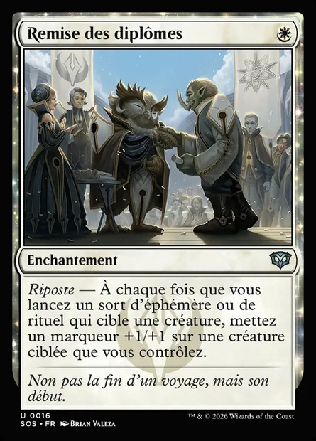 Remise des diplômes, carte Magic SOS 16 — extension Secrets of Strixhaven