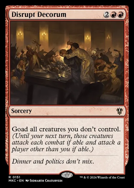Disrupt Decorum, Magic card MKC 151 — Murders at Karlov Manor Commander set