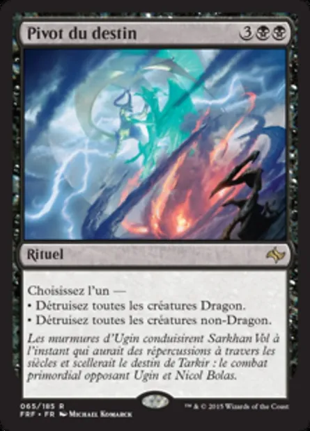 Pivot du destin, carte Magic FRF 65 — extension Destin reforgé