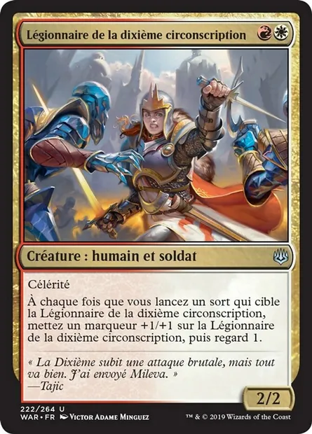 Légionnaire de la dixième circonscription, carte Magic WAR 222 — extension La guerre des Planeswalkers