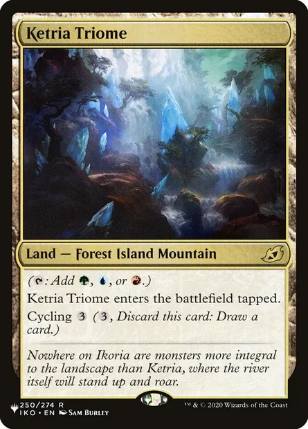 Ketria Triome, Magic card PLST IKO-250 — The List set