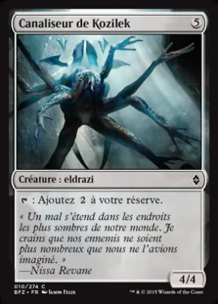Canaliseur de Kozilek, carte Magic BFZ 10 — extension La bataille de Zendikar