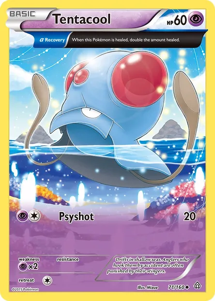 Tentacool, Pokémon card PRC 71 — Primal Clash set