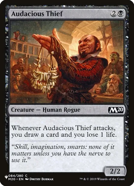 Audacious Thief, Magic card PLST M20-84 — The List set