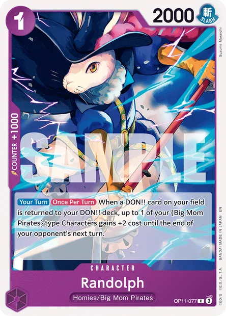 Randolph, One Piece card OP11-077 — A FIST OF DIVINE SPEED set