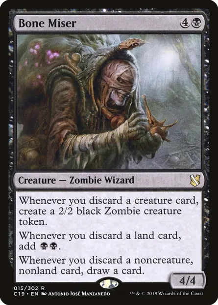 Bone Miser, Magic card C19 15 — Commander 2019 set