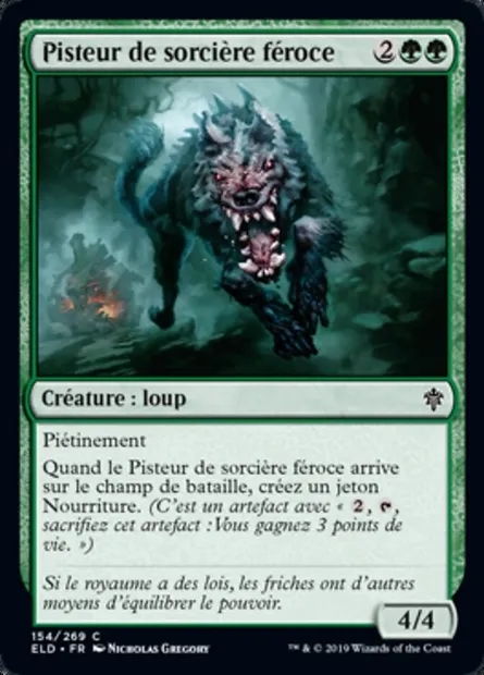 Pisteur de sorcière féroce, carte Magic ELD 154 — extension Throne of Eldraine