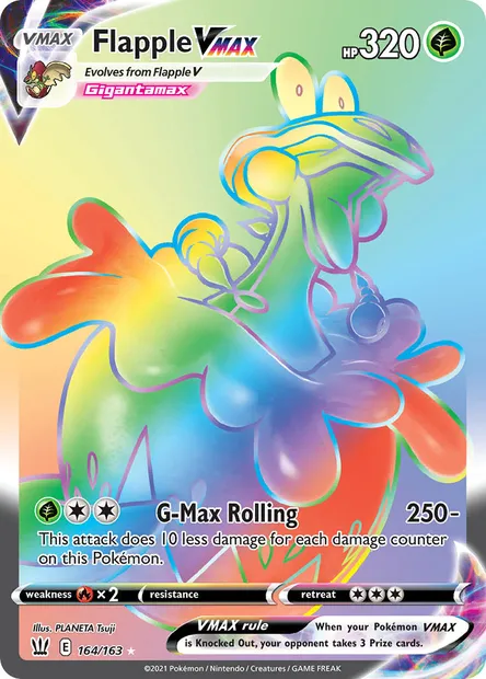 Flapple VMAX, Pokémon card BST 164 — Battle Styles set