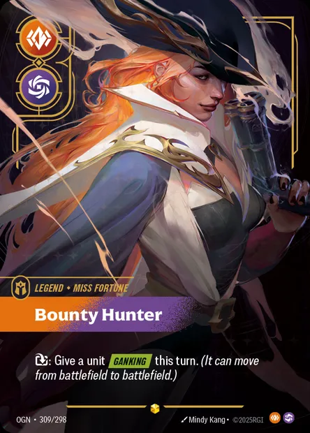 Bounty Hunter, carte Riftbound OGN 309 — extension Origins