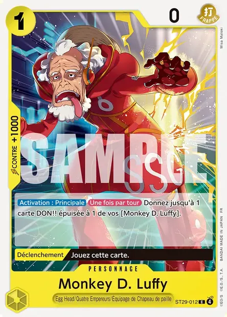 Monkey D. Luffy, carte One Piece ST29-012 — extension EGG HEAD