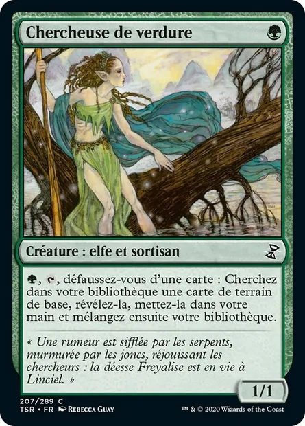 Chercheuse de verdure, carte Magic TSR 207 — extension Spirale Temporelle Remastered