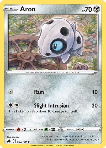 Aron, Pokémon card CRZ 087 — Crown Zenith set