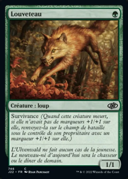 Louveteau, carte Magic J22 746 — extension Jumpstart 2022