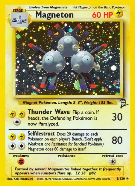 Magneton, Pokémon card B2 9 — Base Set 2 set
